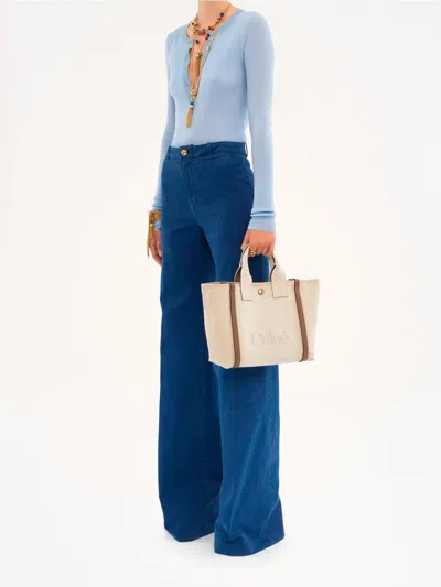 Chloé Women's Cotton Carry Tote Bag In Neutral