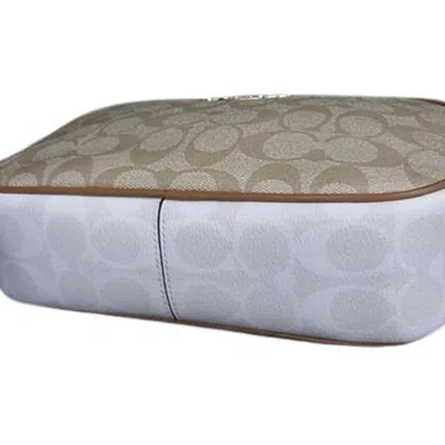 Pre-owned Coach Signature Khaki Pvc Leather Shoulder Bag () In Brown