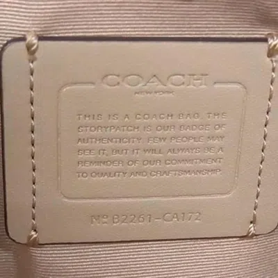 Pre-owned Coach Signature Khaki Pvc Leather Shoulder Bag () In Brown