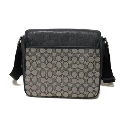 Pre-owned Coach Signature Navy Jacquard Shoulder Bag () In Blue