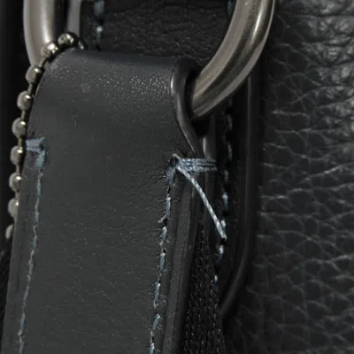 Pre-owned Coach Signature Navy Jacquard Shoulder Bag () In Blue