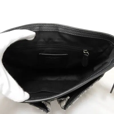 Pre-owned Coach Signature Navy Jacquard Shoulder Bag () In Blue