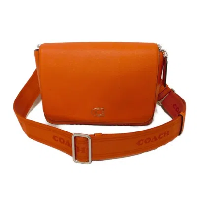 Pre-owned Coach Signature Orange Messenger Bag Shoulder Bag ()