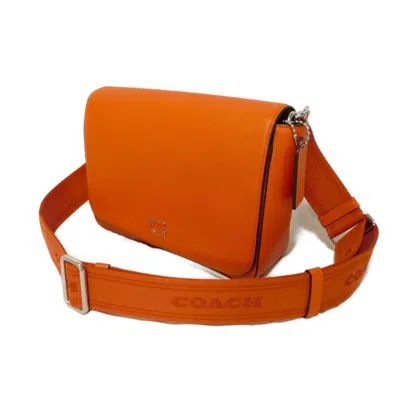 Pre-owned Coach Signature Orange Messenger Bag Shoulder Bag ()