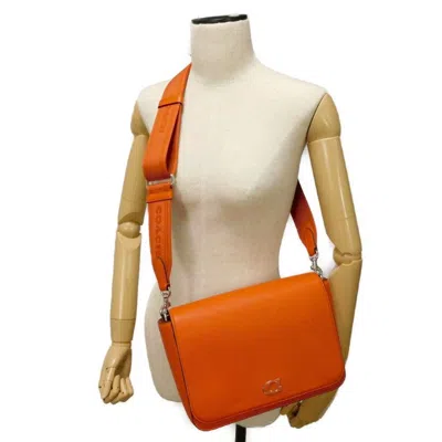 Pre-owned Coach Signature Orange Messenger Bag Shoulder Bag ()