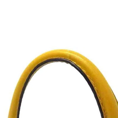 Pre-owned Coach Yellow Leather Handbag Shoulder Bag Tote Bag ()