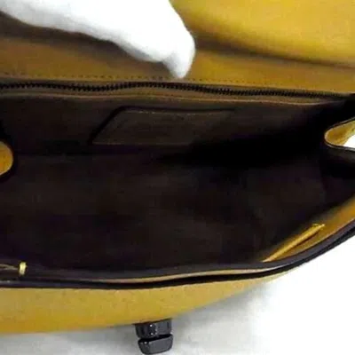 Pre-owned Coach Yellow Leather Handbag Shoulder Bag Tote Bag ()