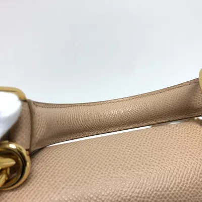 Pre-owned Dolce & Gabbana Beige Leather Handbag Shoulder Bag () In Sand