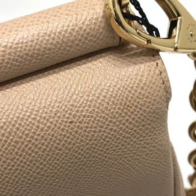 Pre-owned Dolce & Gabbana Beige Leather Handbag Shoulder Bag () In Sand