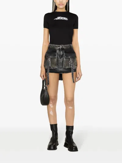 Ambush Black Graphic Print T-shirt In Black