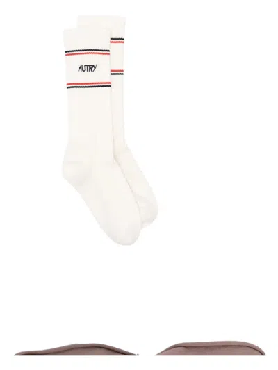Autry X Maison Kitsune Autry X Maison Kitsuné Socks With Logo In Multi