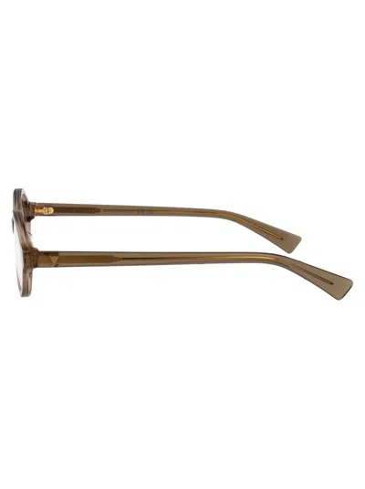 Bottega Veneta Brown-brown-transparent Acetate Glasses In Gray