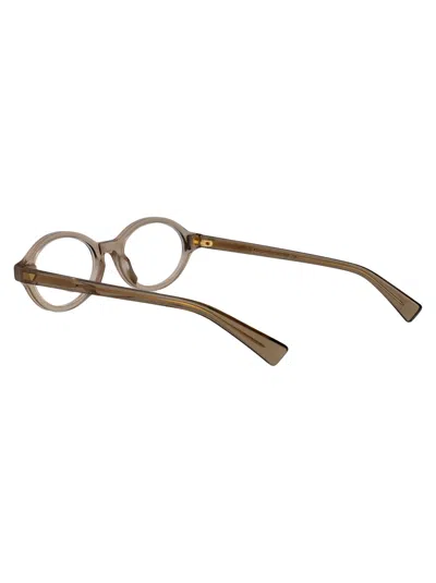 Bottega Veneta Brown-brown-transparent Acetate Glasses In Gray