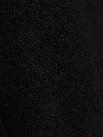 Givenchy Black Pleated Viscose Skirt In Black