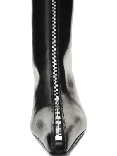 Alexander Wang 85mm Vera Zip-detail Pointed-toe Boots In Black