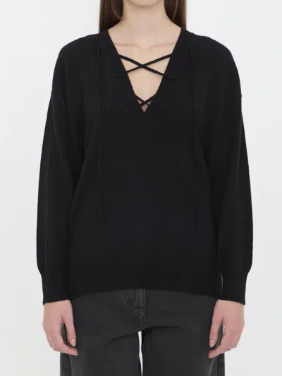 Lisa Yang Erna V-neck Cashmere Sweater In Black