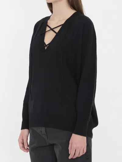 Lisa Yang Erna V-neck Cashmere Sweater In Black