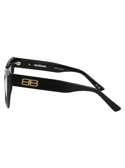 Balenciaga Black Black Transparent Acetate Glasses In Black