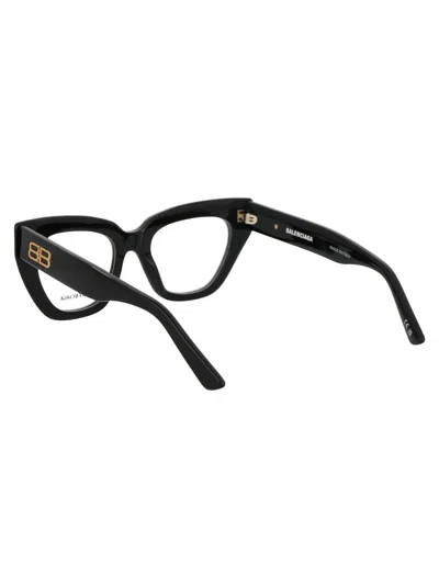 Balenciaga Black Black Transparent Acetate Glasses In Black