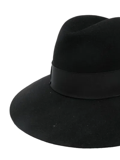 Borsalino Ribbon-detail Felt Hat In Black