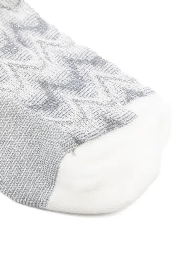 Missoni Zig-zag Cotton Socks In Brown