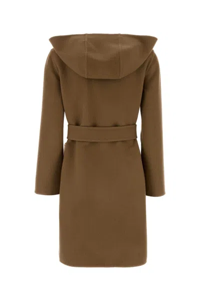 Burberry Camel Wool Reversibile Coat In Brown
