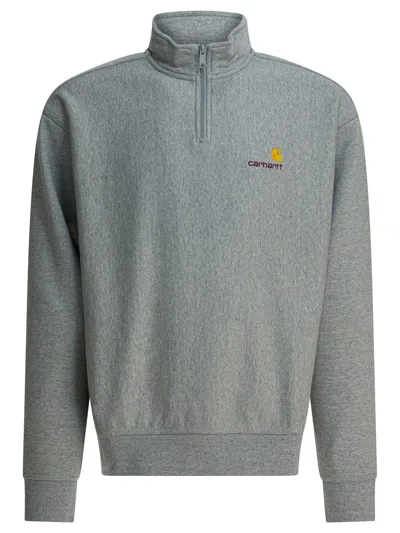 Carhartt Wip "american Script" Sweatshirt In Gray