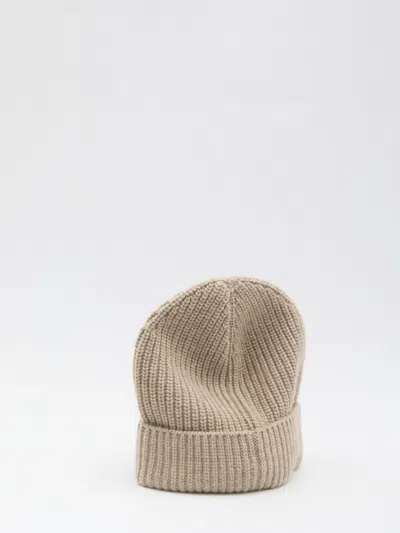 Celine Men Triomphe Beanie In Neutral