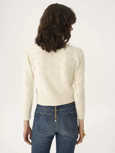 Chloé Wool And Cashmere Fitted Sweater With An Openwork Motif Clothing In Multi