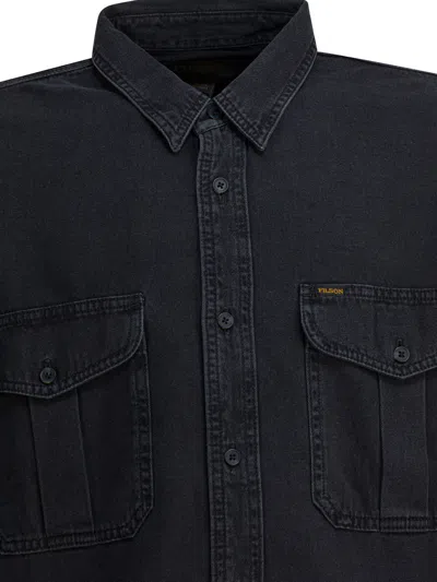 Filson Black Cotton Jacket In Black