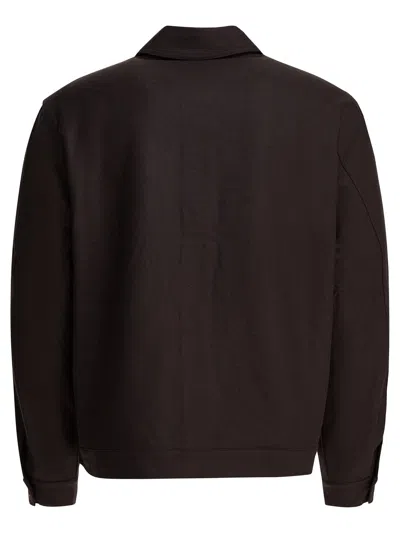 Gr10k Brown Wool Blend Jacket In Brown