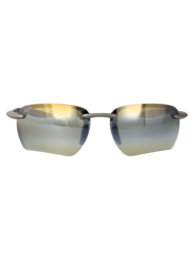 Maui Jim Metal Matte Grey Plastic Sunglasses In Gray