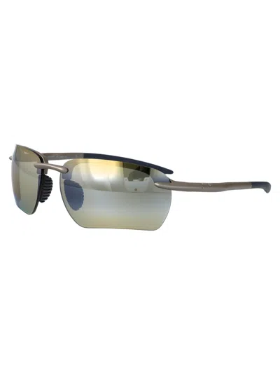 Maui Jim Metal Matte Grey Plastic Sunglasses In Gray