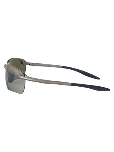 Maui Jim Metal Matte Grey Plastic Sunglasses In Gray