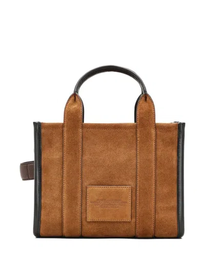 Marc Jacobs Borsa A Mano The Suede Small Tote Bag Copper In Black