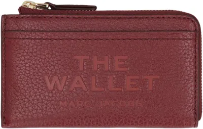 Marc Jacobs The Top Zip Multi Wallet Leather In Burgundy