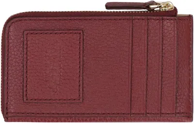 Marc Jacobs The Top Zip Multi Wallet Leather In Burgundy