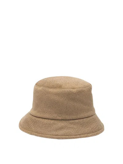 Max Mara Bucket Hat In Camel And Teddy In Brown