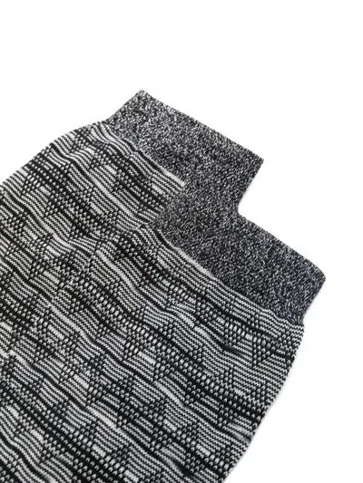 Missoni Zig Zag-pattern Socks In Gray