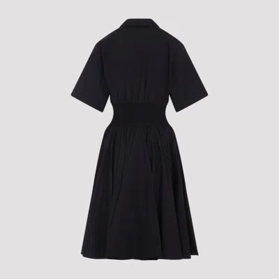 Loewe Black Cotton Short Sleeve Dress In Black