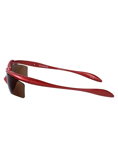 Balenciaga Red-red-brown Bio Injection Sunglasses In Brown