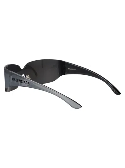 Balenciaga Silver-silver-silver Nylon Sunglasses In Gray