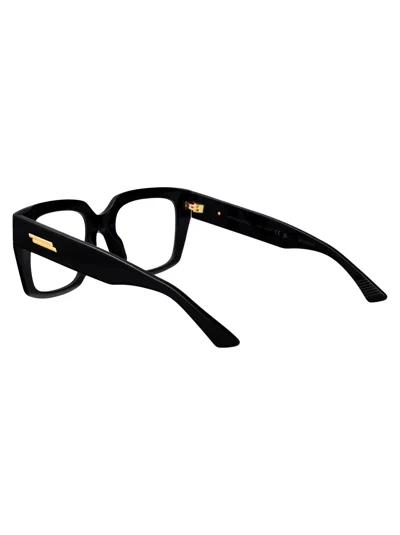 Bottega Veneta Black-black-transparent Recycled Acetate Glasses In Black