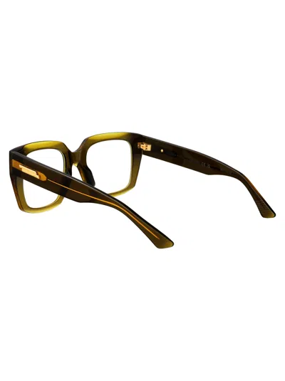 Bottega Veneta Green-green-transparent Recycled Acetate Glasses In Brown