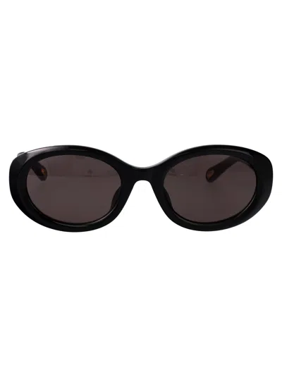 Chloé Chloe Round Sunglasses Ch0323 Sk 001 In Black