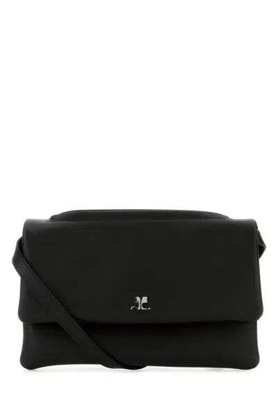 Courrèges Courreges Women Black Leather Shoulder Bag