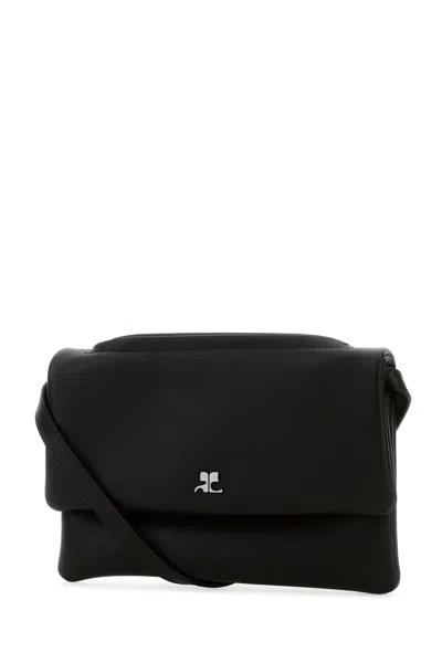 Courrèges Courreges Women Black Leather Shoulder Bag