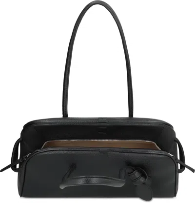 Jacquemus Turismo Calf Leather Shoulder Bag In Black