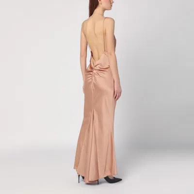 The Andamane Light Pink Dress With Back Draping Women In Neutral