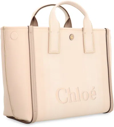 Chloé Tote Bag With Shoulder Strap And Top Handles In White